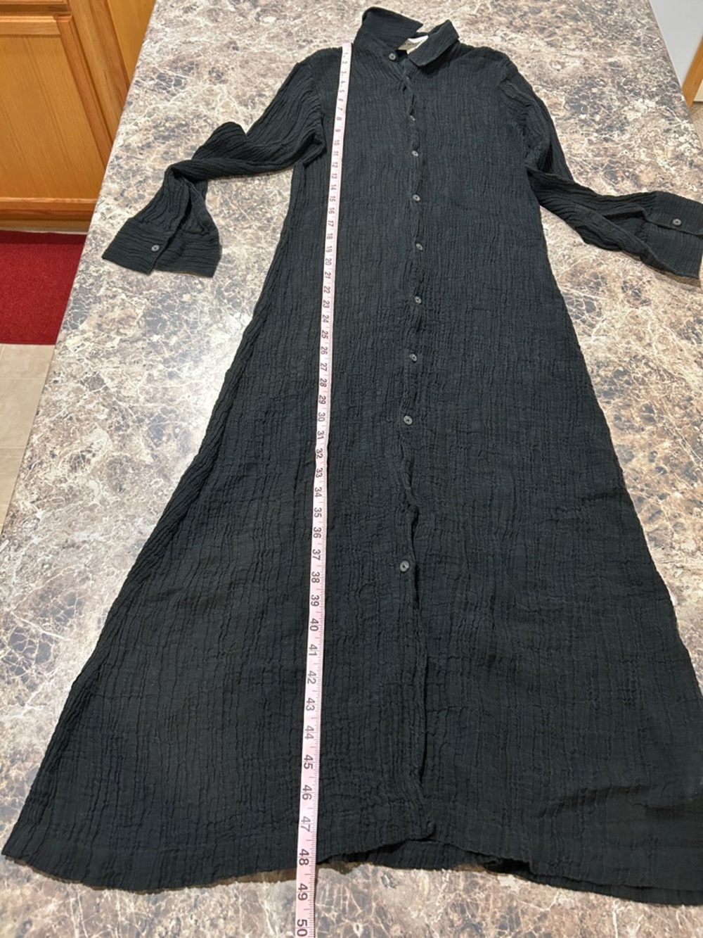 Mara Hoffman Sheer Black Maxi Shirt Dress Swim Coverup - Picture 8 of 11